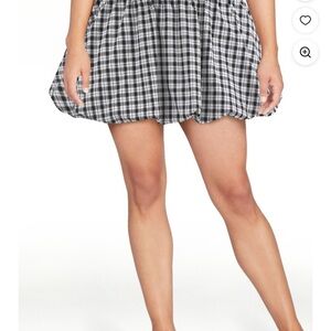 New Stylish Black and White Checkered bubble skort